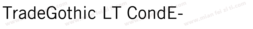 TradeGothic LT CondE字体转换